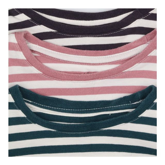 Green, Pink and Brown Striped Long Sleeves 3 Pack