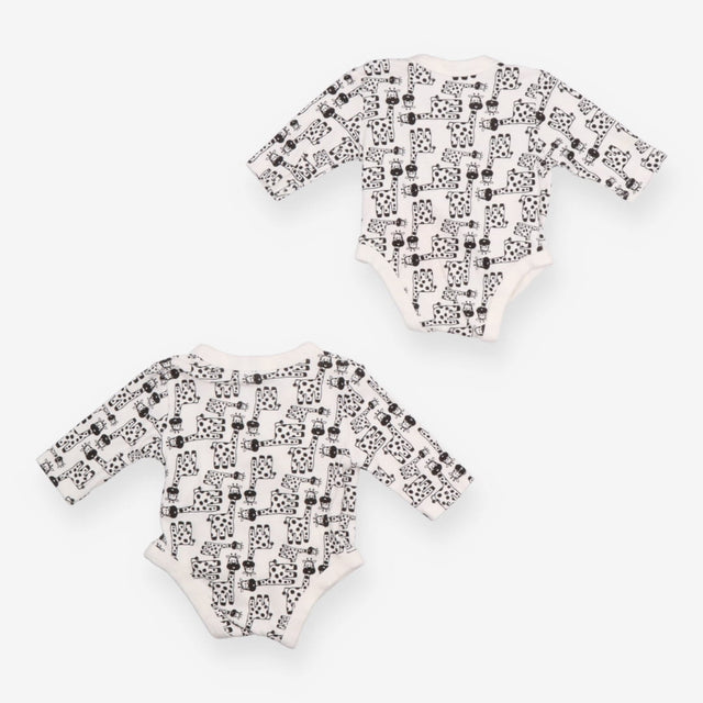 From Babies with Love Bodysuits Zebra Appliques 2-