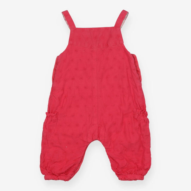 Dungarees Pink Flower Appliques