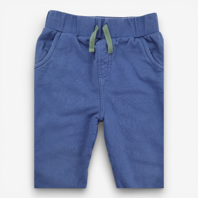Joggers blue with green drawstring