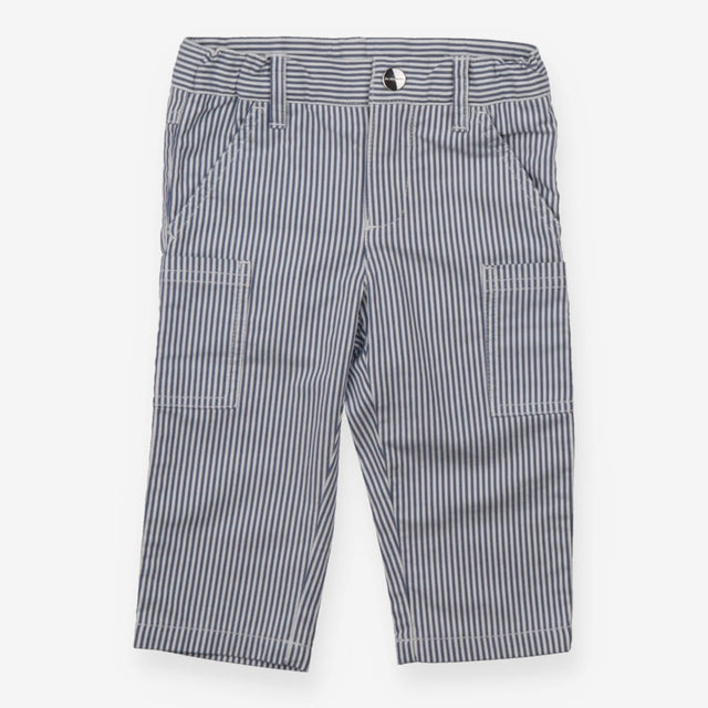 Trousers Strip Blue and White Pockets