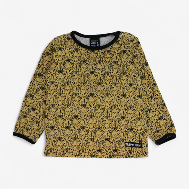 Top Long Sleeve Yellow Tiger Print