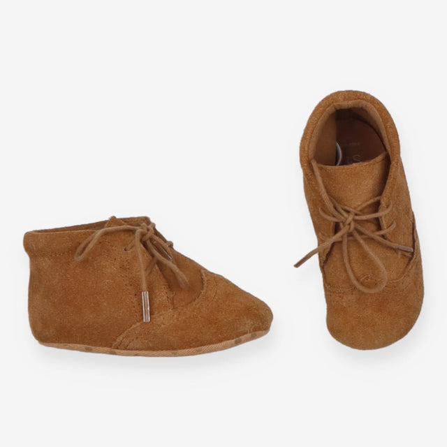 Pram shoe brown booties suede