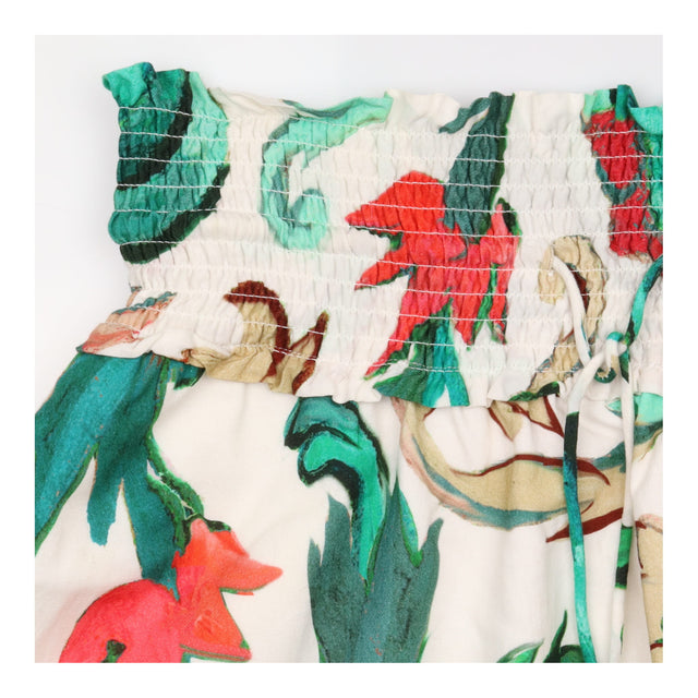 Botanical Floral Print Shirred Waist Organic Cotto