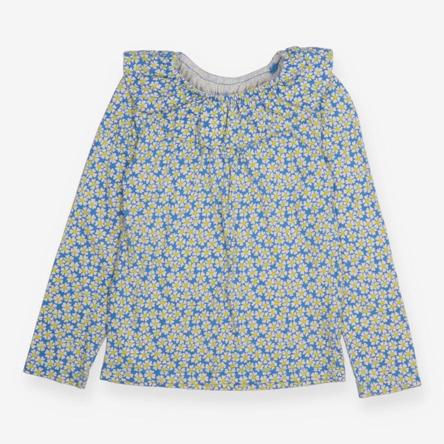 Blue long sleeve t-shirt with daisies