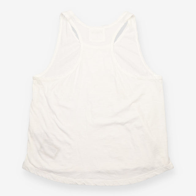 Active Sleeveless Racerback Tank Top Scoop Neck Wh