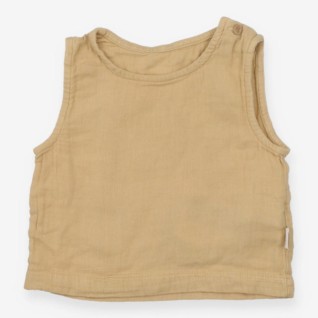 Vest linen yellow