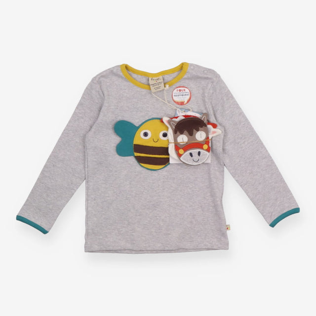 T-Shirt Long Sleeve Grey with 4 Interchangeable