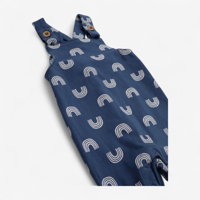 Dungarees Blue with White Rainbows