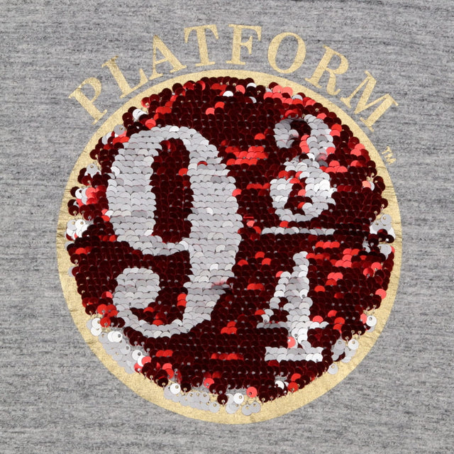 T-Shirt Grey Sequin Platform 9 3/4