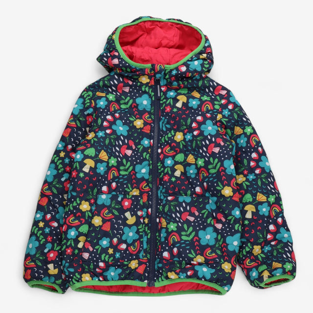 Toasty Trail Coat Floral Print Reversible