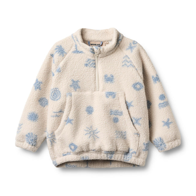 White Onyx Jacquard Moon Fleece Anorak