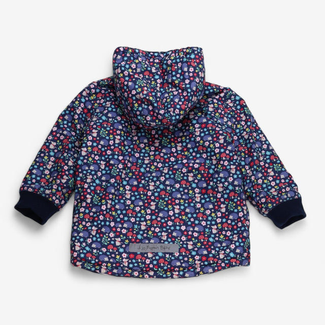 Blue Striped Navy with Mice and Hedgehogs Coat