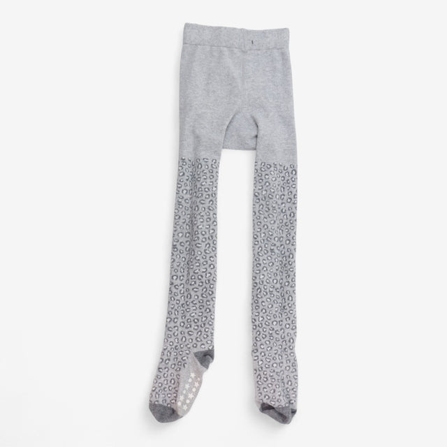Tights Grey Leopard Print