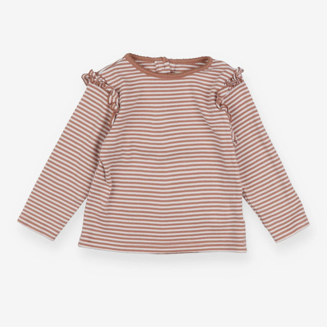 T-Shirt Long Sleeved Flutterby Brown Stripe
