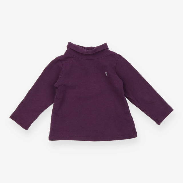 Roll neck top Plum