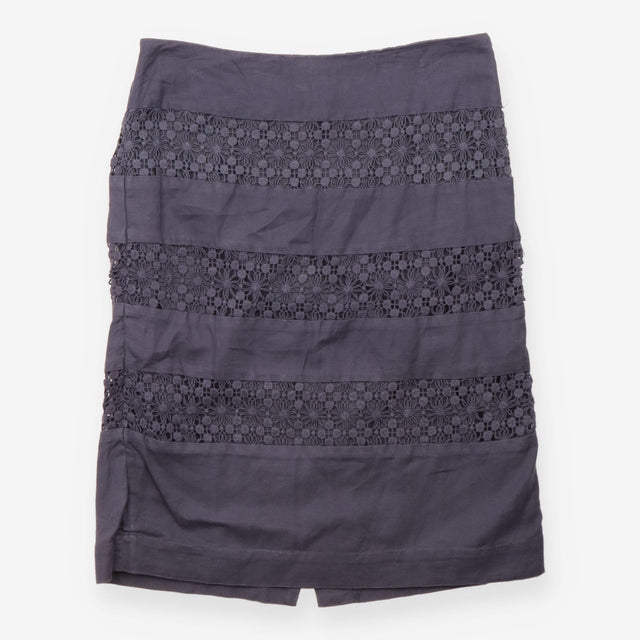 Skirt A Line Lace Insert Knee Length