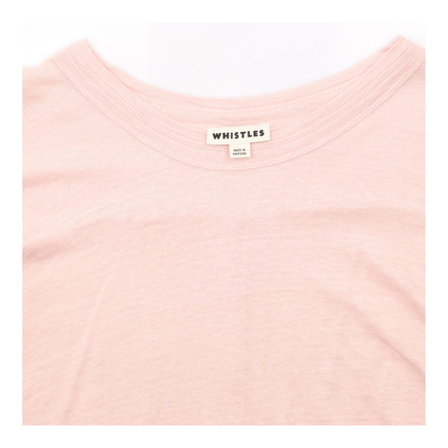 Top Long Sleeve Dropped Shoulder Slub Knit Blush P