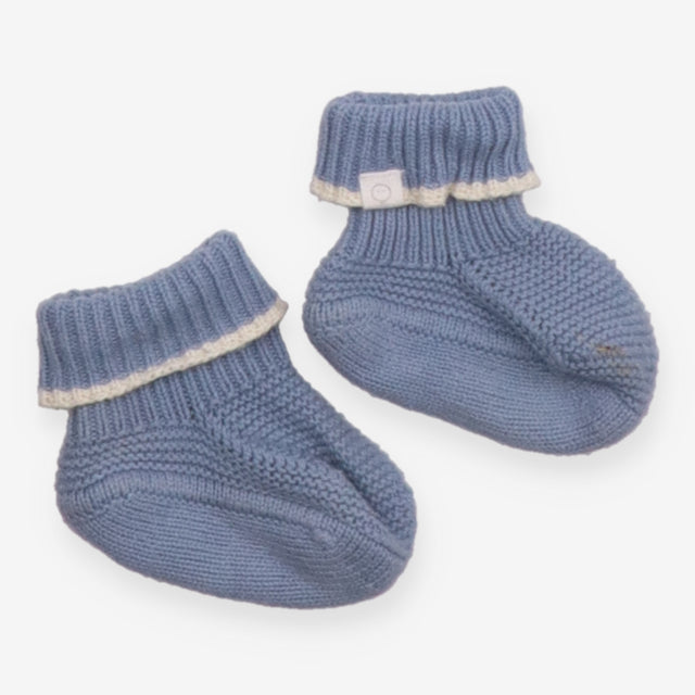 Bootie Slippers Knit Blue