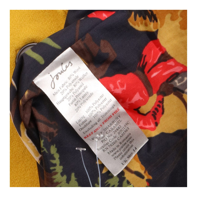 Coat Mustard Yellow Wool Blend Cocoon Three Quarte