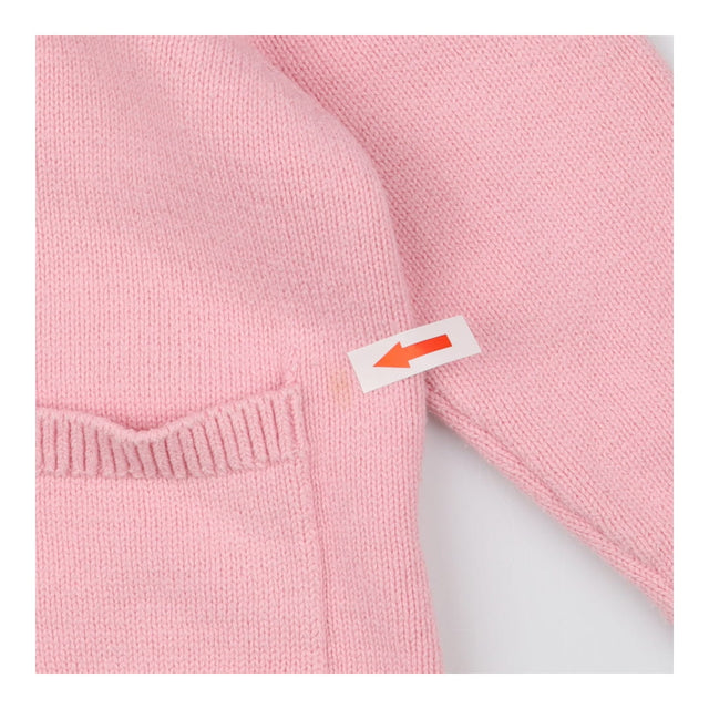 Knit cardigan pink hood