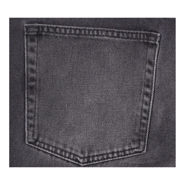Straight Leg Jeans Washed Black Charcoal Denim