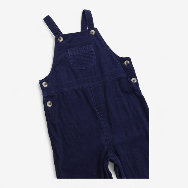 Cord dungarees dark blue with front pocket
