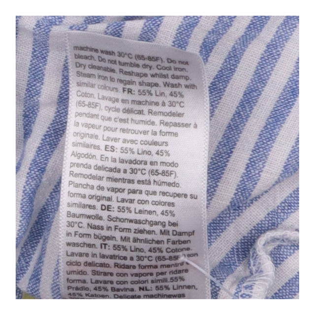 Seraphine Blue White Stripe Linen Button Front Mat
