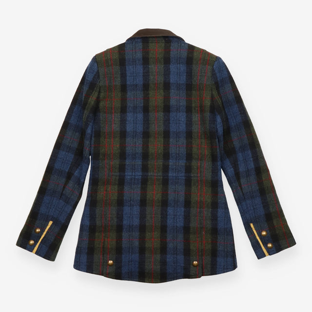 Field Jacket Navy Green Red Check Cord Collar