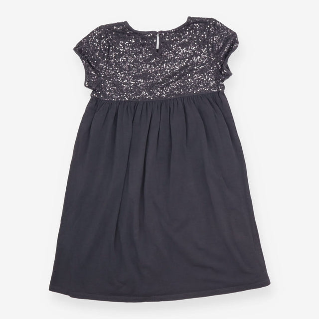 Dress Short Sleeve Grey Sequins