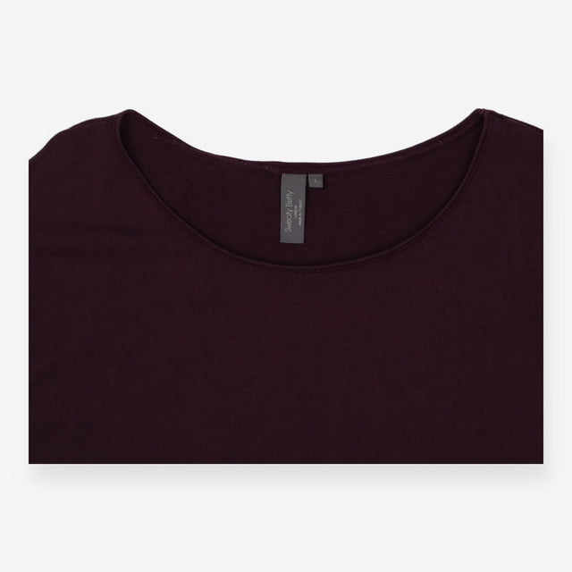 Sweater plum round neck