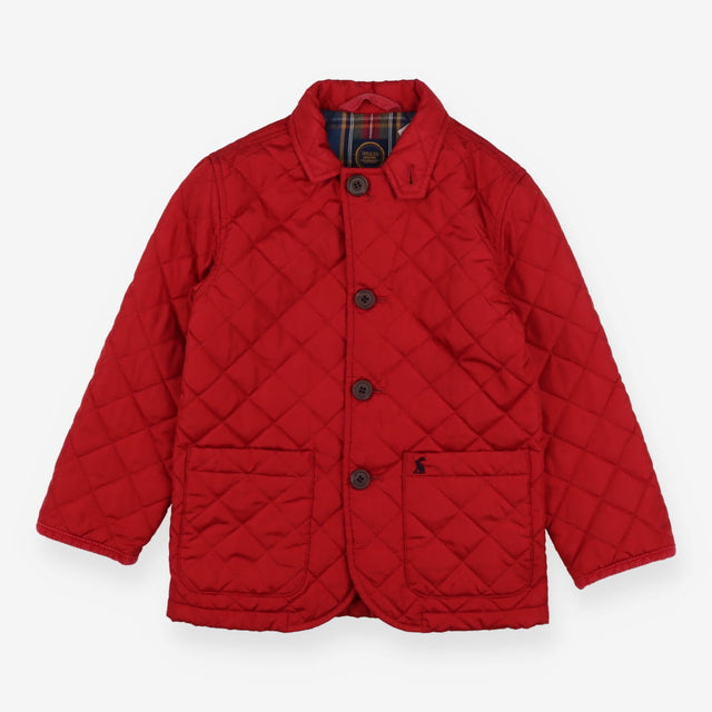 Coat Red Quilted with Tartan Lined