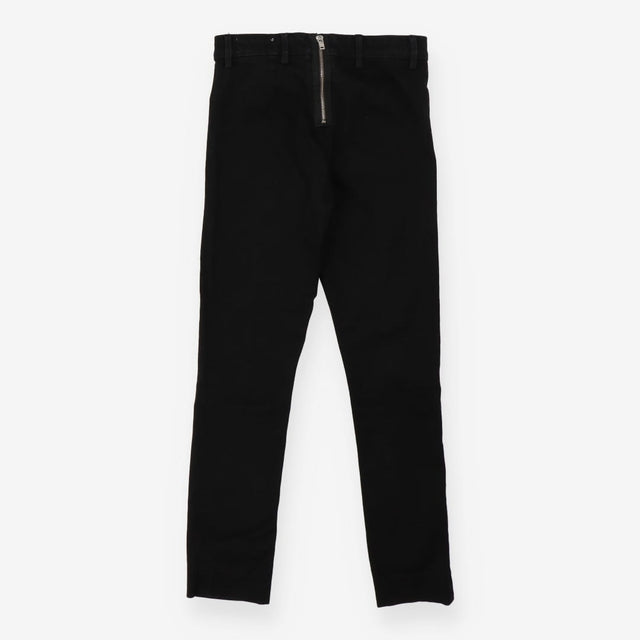 Slim leg denim trouser with rear fastening