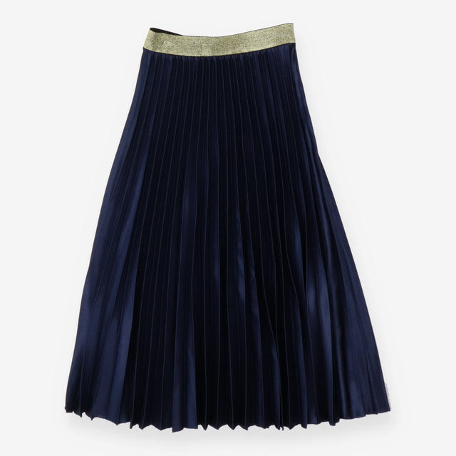Frankie's Melbourne Navy pleated maxi skirt with g