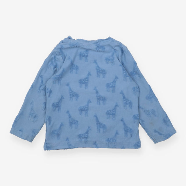 Sweatshirt blue towelling giraffes
