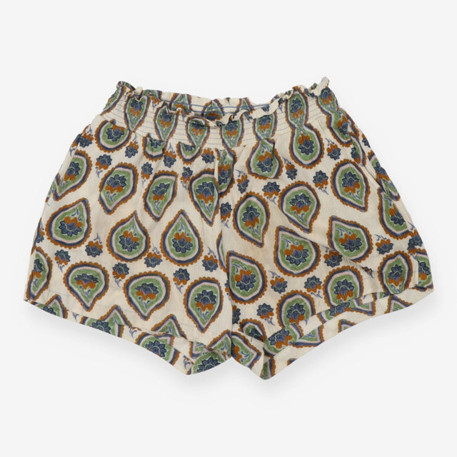 Paisley Block Viscose Shorts – Comfortable Shirred