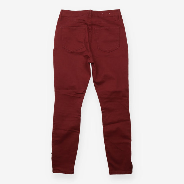 Biker Super Skinny Jeans Burgundy Berry