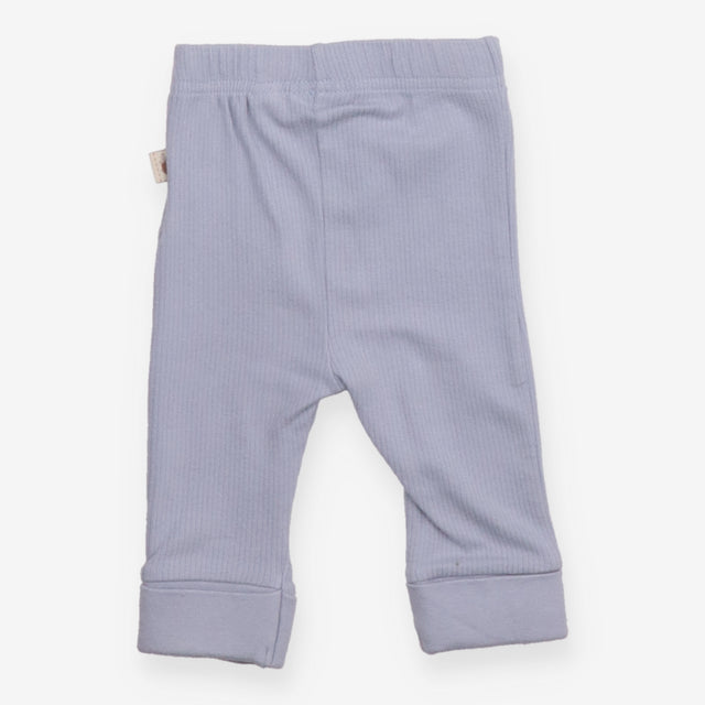 Blue Ribbed Leggings with Hedgehog Tag