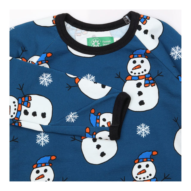 Blue Snowman Long Sleeve - Naperonuttu