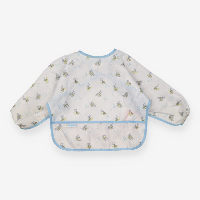 White Bumble Bees Bib - Hippy Chick