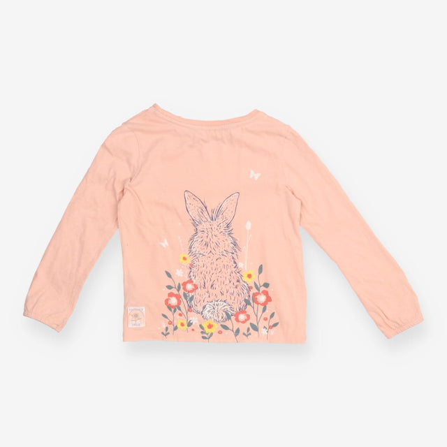 T-shirt long sleeve pink rabbit