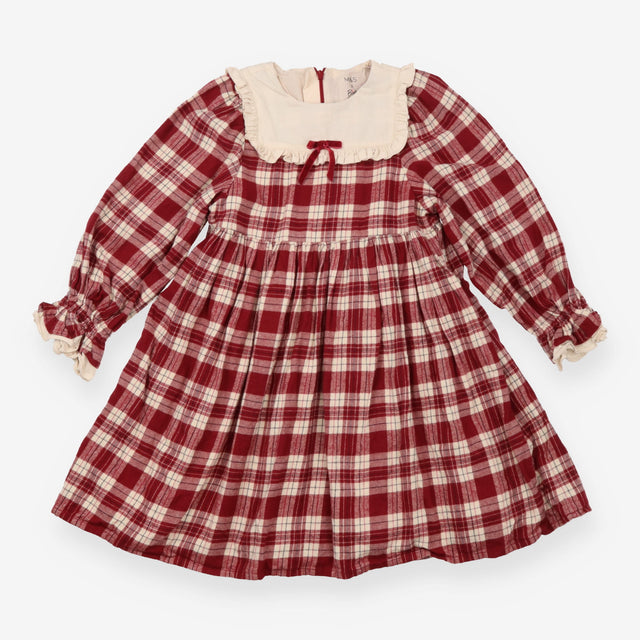 Binky Vintage-Inspired Dress Red and Cream Check R