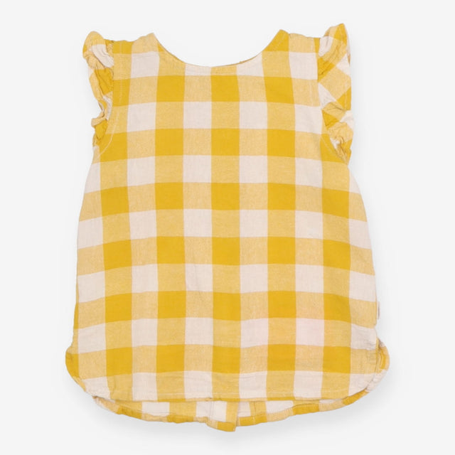 Yellow Plaid Blouse