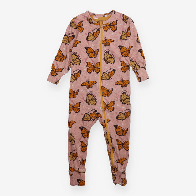 Sleepsuit pink butterflies