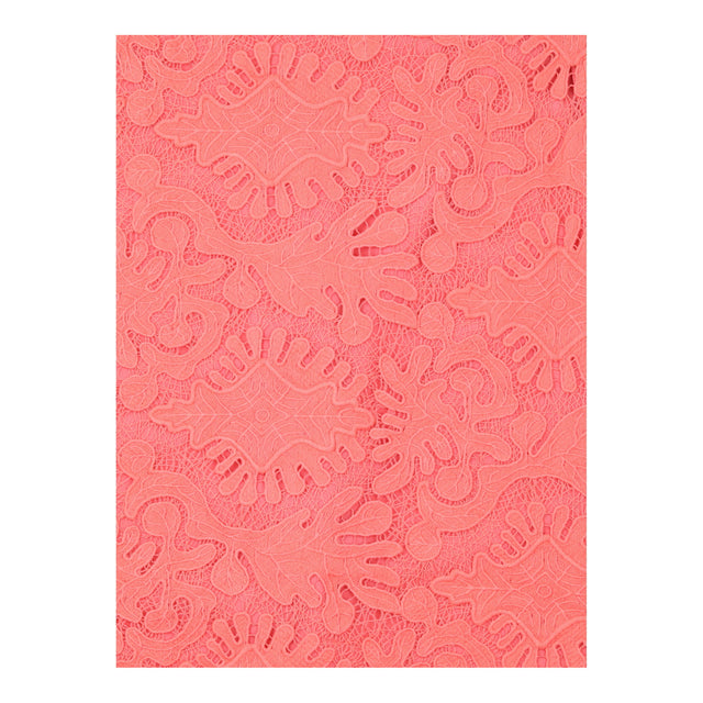 Dress Coral Lace Sleeveless Fitted Occasion