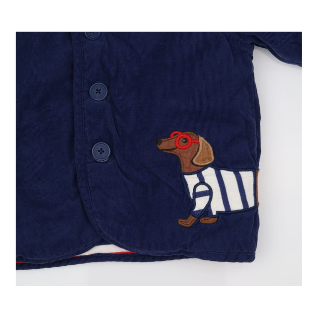 Jacket Cord Blue Lined Dachshund with Glasses