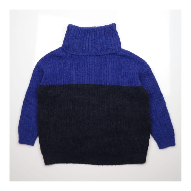 Jumper Blue Navy Colour Block Cowl Neck