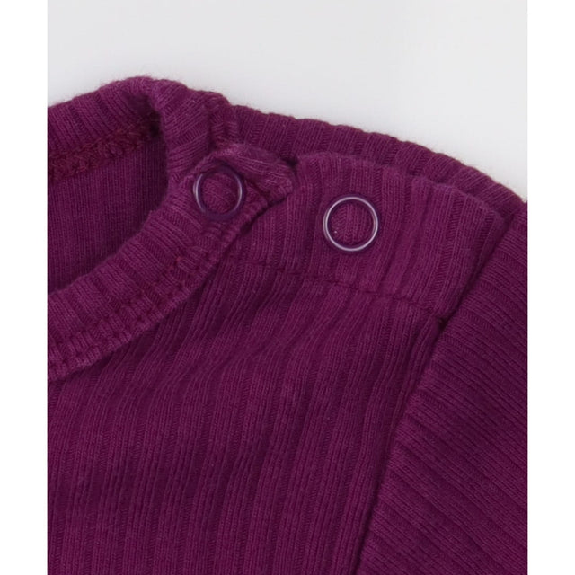 Purple Ribbed Bodysuit and Leggings