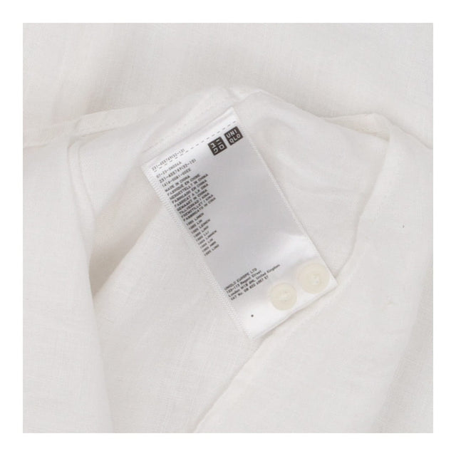 White Linen Shirt Long Sleeve Button Down