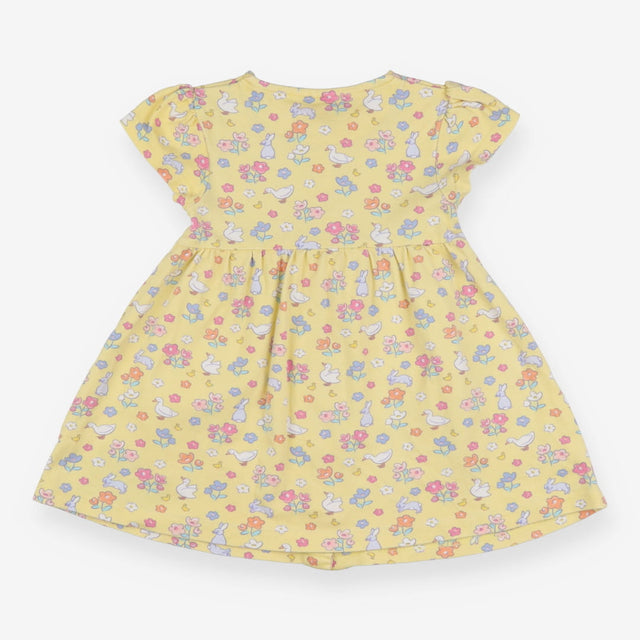 Yellow Ducks and Flowers Dress